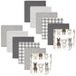 Hudson Baby Unisex Baby Flannel Washcloths, Farm Friends Cream 12Pk, One Size