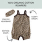 Honestbaby Multipack Short Romper Sets And Dresses 100% Organic Cotton For Infant Baby And Toddler Boys, Girls, Unisex, Cheetah,