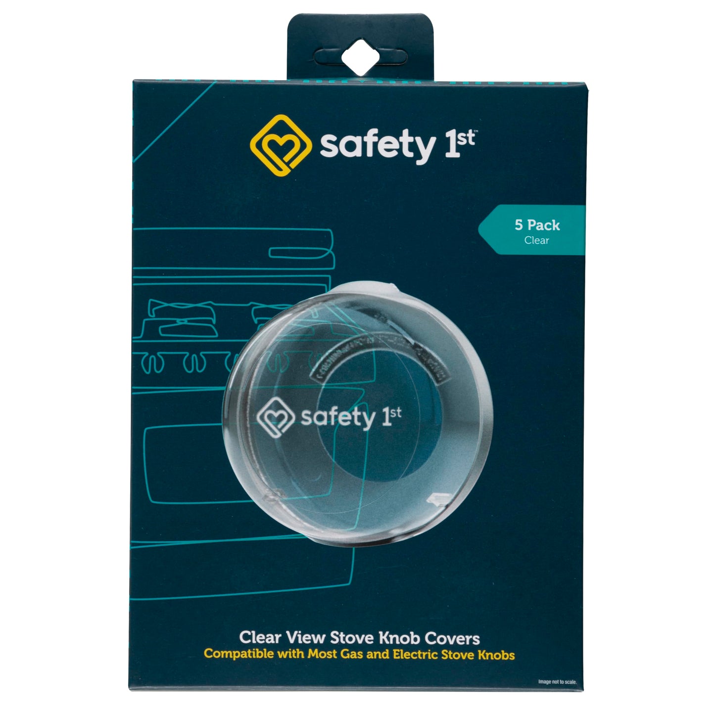 Safety 1St Child Proof Clear View Stove Knob Covers (Set Of 5)