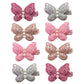 8Pcs Baby Girl Hair Clips Toddlers Infants Kids Hair Butterfly Snap Clips Barrettes (8Pc- Sequins Pearl Butterfly)