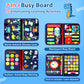 Qizfun Busy Board Montessori Toy for 1 2 3 4 Years Old, Educational Activity Sensory Board Preschool Learning Fine Motor Skills