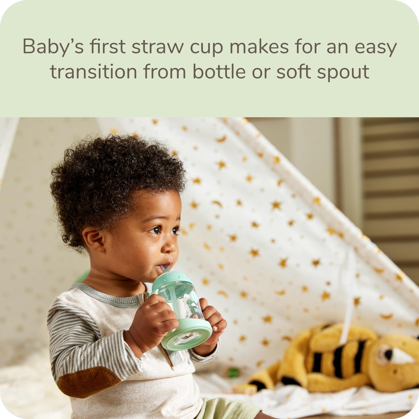 Nuk Learner Straw Cup, 5Oz, 2-Pack - Toddler Sippy Cup With Soft Straw For Easy Drinking, Suitable For Ages 8 Months And Up, Gre