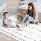 Stylish Baby Play Mat - Soft, Easy To Clean 5.6 X 4 Ft. Floor Mat Creates A Safe Play Area For Your Baby Boy Or Girl - The Perfe