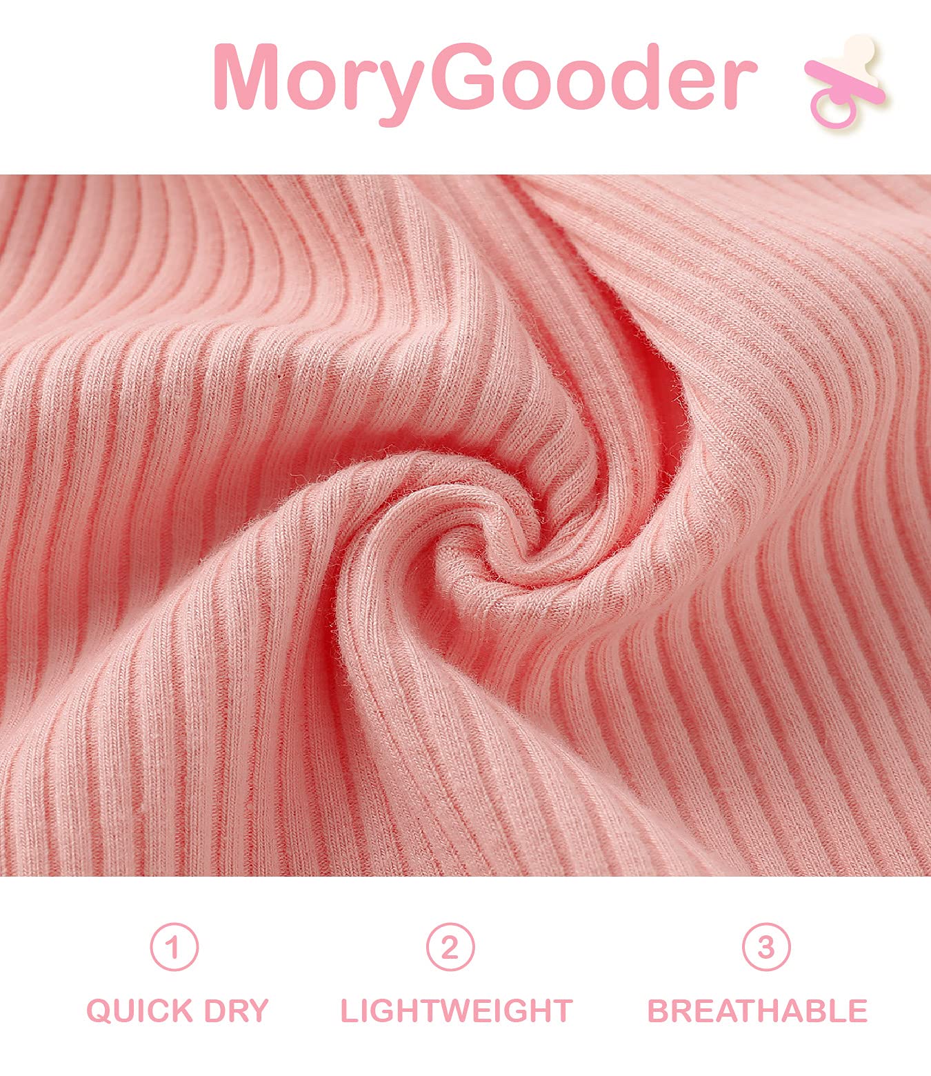 Morygooder Newborn Cotton Nightgowns Neutral Baby Knotted Sleeper Baby Coming Home Outfit (Pink,0-6 Months)