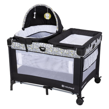 Baby Trend Nursery Den Playard With Snooze Pod And Flip Over Changer, Hidden Jungle Trio