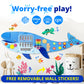 Molcey Whale Sensory Wall Panel for Kids, Includes Removable Theme Stickers, Busy Board Wall Toys for Toddlers, Activity Perfect