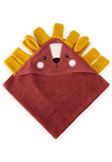 Cigit Concept 100% Organic Cotton Lion Figure Hooded Baby Towels 29.5 X 29.5 Inch Tile, Organic Baby Towels And Washcloths