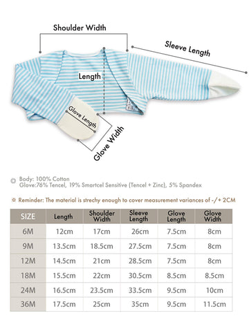 Edenswear Zinc-Infused Mitten Sleeves For Kids With Eczema (6 Months, Gray)