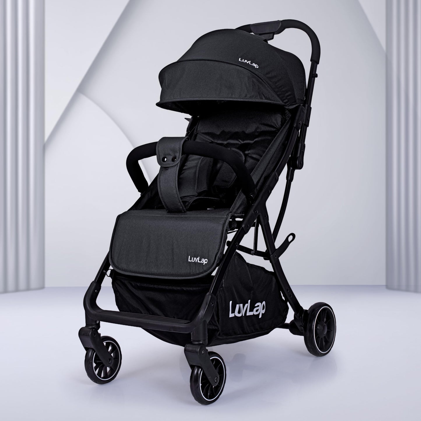 Luvlap Regency Baby Stroller, Pram For 0 To 3 Years With 5 Point Safety Harness, Large Storage Basket, Heavy Duty Wheels, Easy F