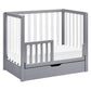 Carters by DaVinci Colby 4-in-1 Convertible Mini Crib with Trundle Drawer in Grey and White, Greenguard Gold Certified, Undercr