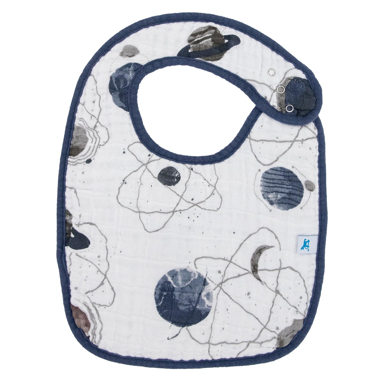 Little Unicorn Premium Classic Bib 3 Pack | Adjustable As Baby Grows | Soft Fabric On Skin | Great For First Time Eaters (Planet