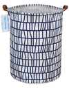Langyashan Laundry Basket Canvas Fabric Collapsible Organizer Basket For Storage Bin Toy Bins Gift Baskets Bedroom Clothes Child