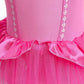 Szytypyl Princess Peach Costume For Baby Girls Halloween Outfit Pink Dress Up With Headband