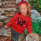 Tkria Toddler Girl Valentine'S Day Outfit Pullovers Heart Letter Print Shirt Kids Love Ladybug Sweatshirt Valentine Baby Clothes
