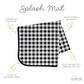 Bapronbaby White Buffalo Plaid Splash Mat - Waterproof Catch-All For Under High Chairs, Floors, Tables, Playtime Or Arts & Craft