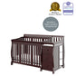 Storkcraft Portofino All-in-One Convertible Crib & Changer (Pebble Gray) - GREENGUARD Gold Certified, Fits Standard Crib Mattres