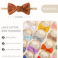 Jollybows 20Pcs 3.2' Baby Girls Linen Headbands Hair Bows Stretchy Nylon Hairbands For Newborn Infant Toddler Hair Accessories
