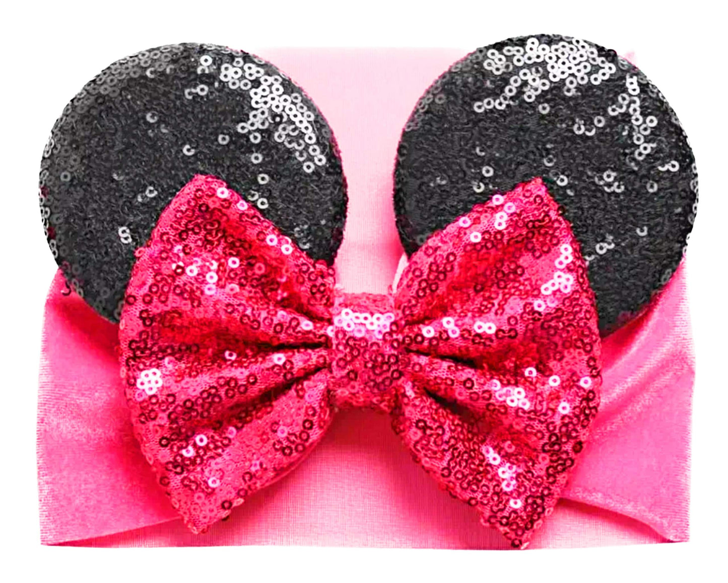 Mouse Ears Headband/Headwrap - Toddler, Baby, Kids - Party Supplies - Pink-2