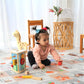 Cushmat Stylish Reversible Foam Play Mat (Large, Tropical Safari - Crystals Char) - Soft, Waterproof, Durable Play Mat For Infan