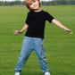 Cosland Toddler Plain Tshirts Baby Boy Shirt, Black, 4T