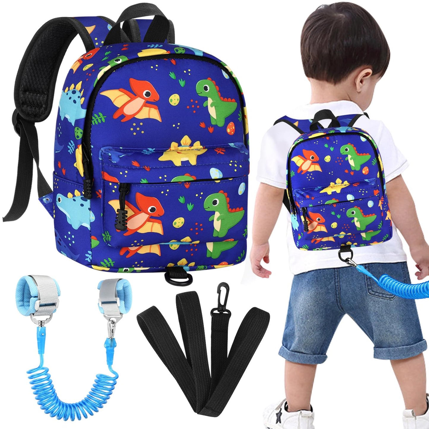 Accmor Toddler Backpack Leash Harness, Cute Kids Backpack With Anti Lost Wrist Link, Child Backpack Leash Baby Walking Harness B