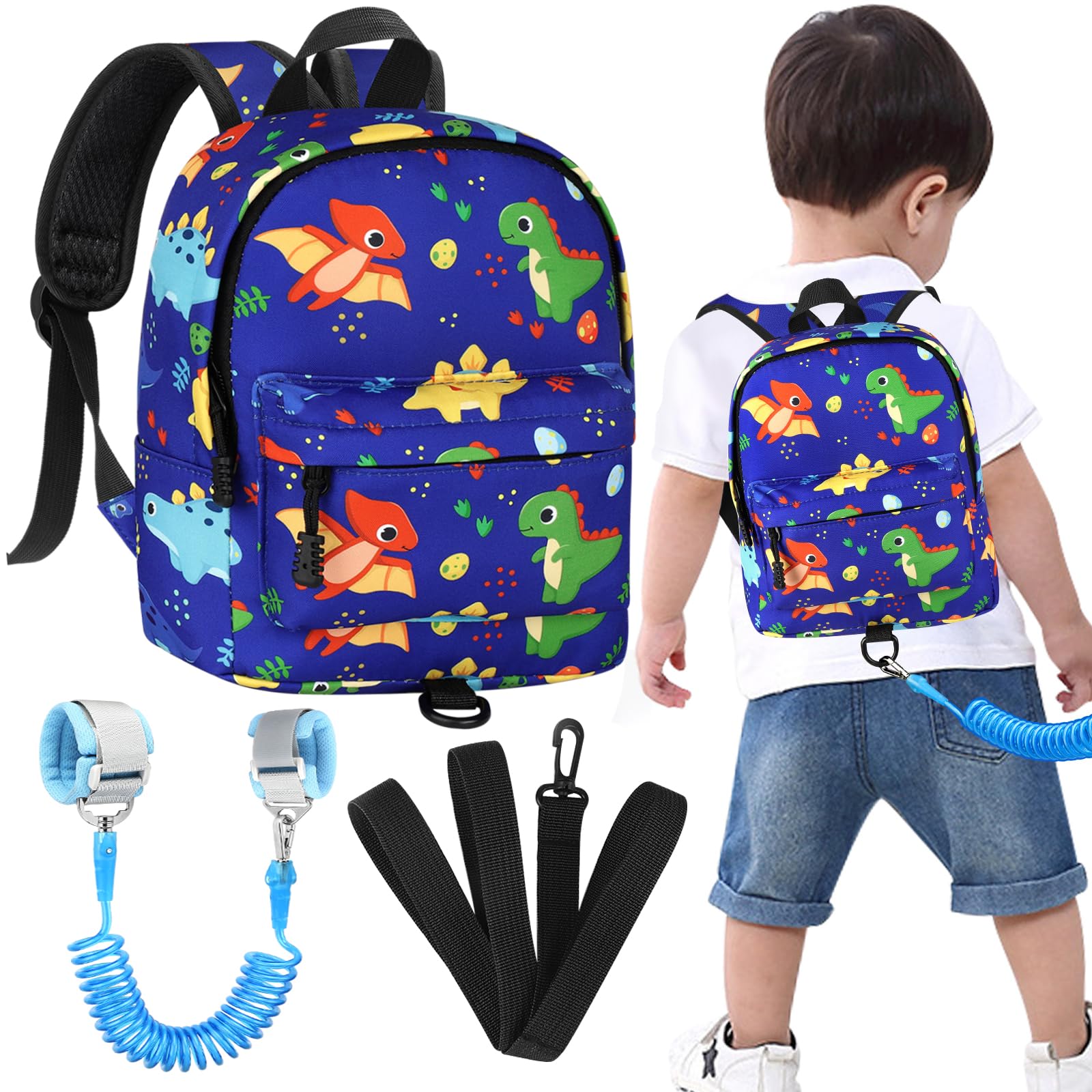 Accmor Toddler Backpack Leash Harness, Cute Kids Backpack With Anti Lost Wrist Link, Child Backpack Leash Baby Walking Harness B