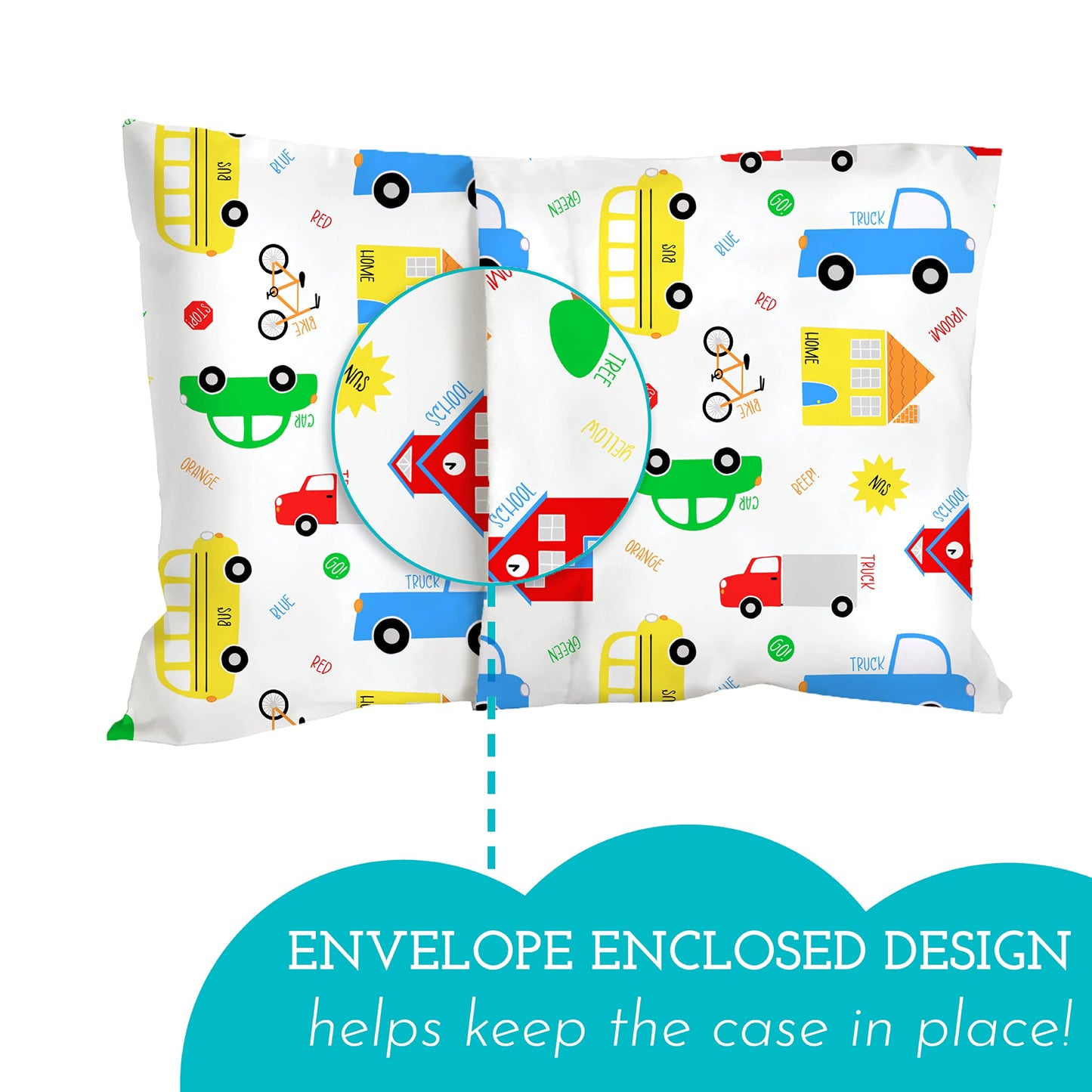 Youth Pillow With Pillowcase 16X22, Soft Jumbo Toddler Pillow, Kids Pillow & Hypoallergenic Pillow Case - Best Kids Pillows For