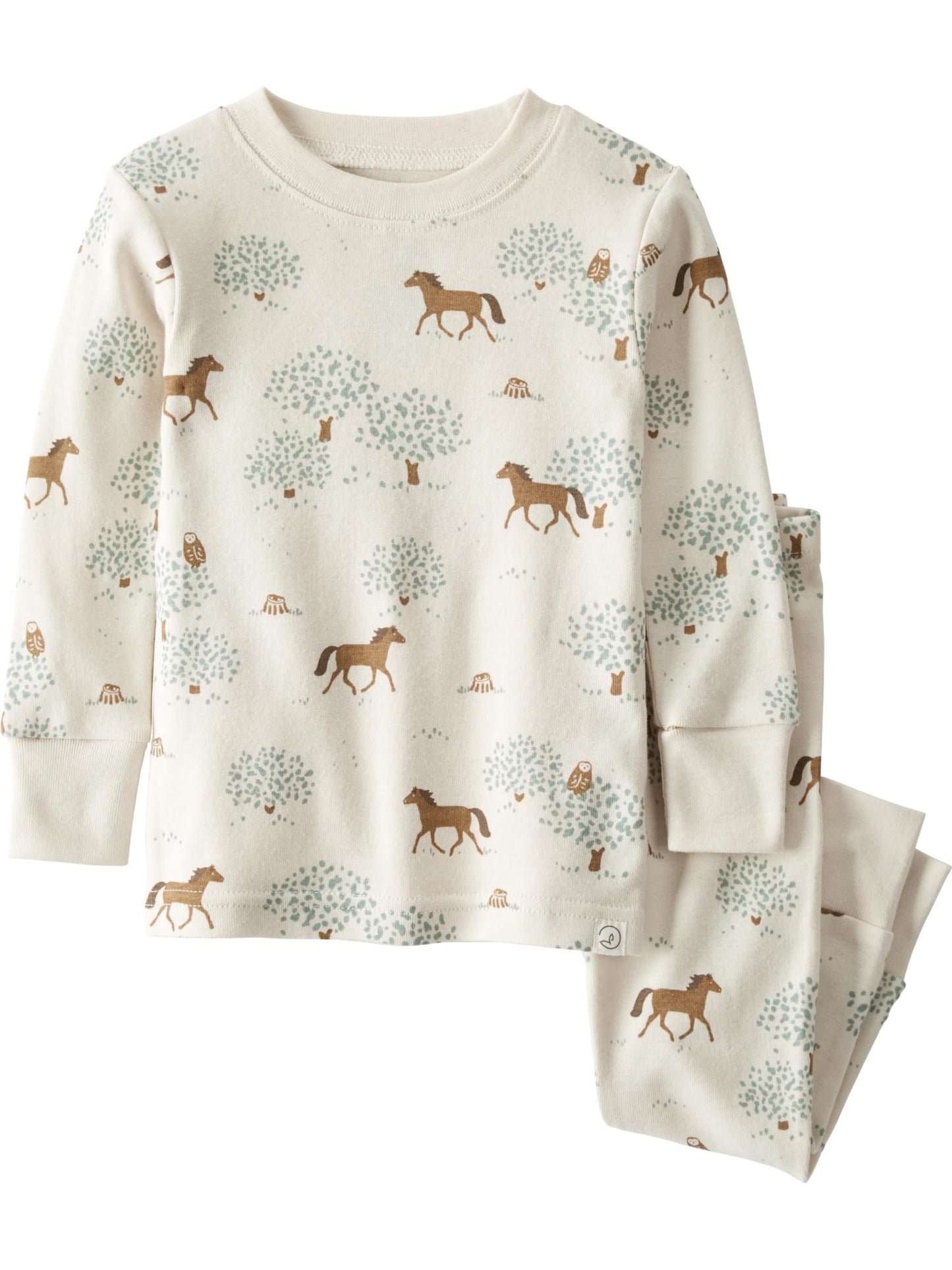 Little Planet By Carter'S Baby 2-Piece Pajamas Made With Organic Cotton, Horses, 12M