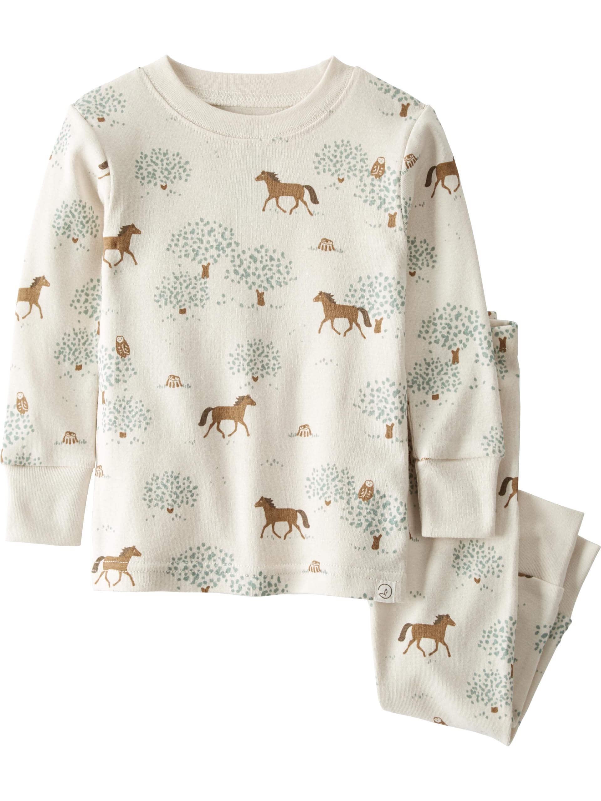 Little Planet By Carter'S Baby 2-Piece Pajamas Made With Organic Cotton, Horses, 12M