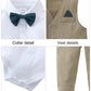 Disaur Baby Boy Formal Outfits Long Sleeve Infant White Shirt Khaki Vest Pants Bow Tie Baby First Halloween Outfit Boy 18 24 Mon
