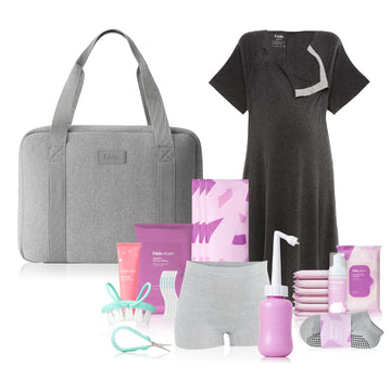 Frida Mom 30pc Pre-Packed Hospital & Diaper Bag Essentials Gift Set, Includes Labor, Postpartum, & Newborn Grooming Kit in One, 