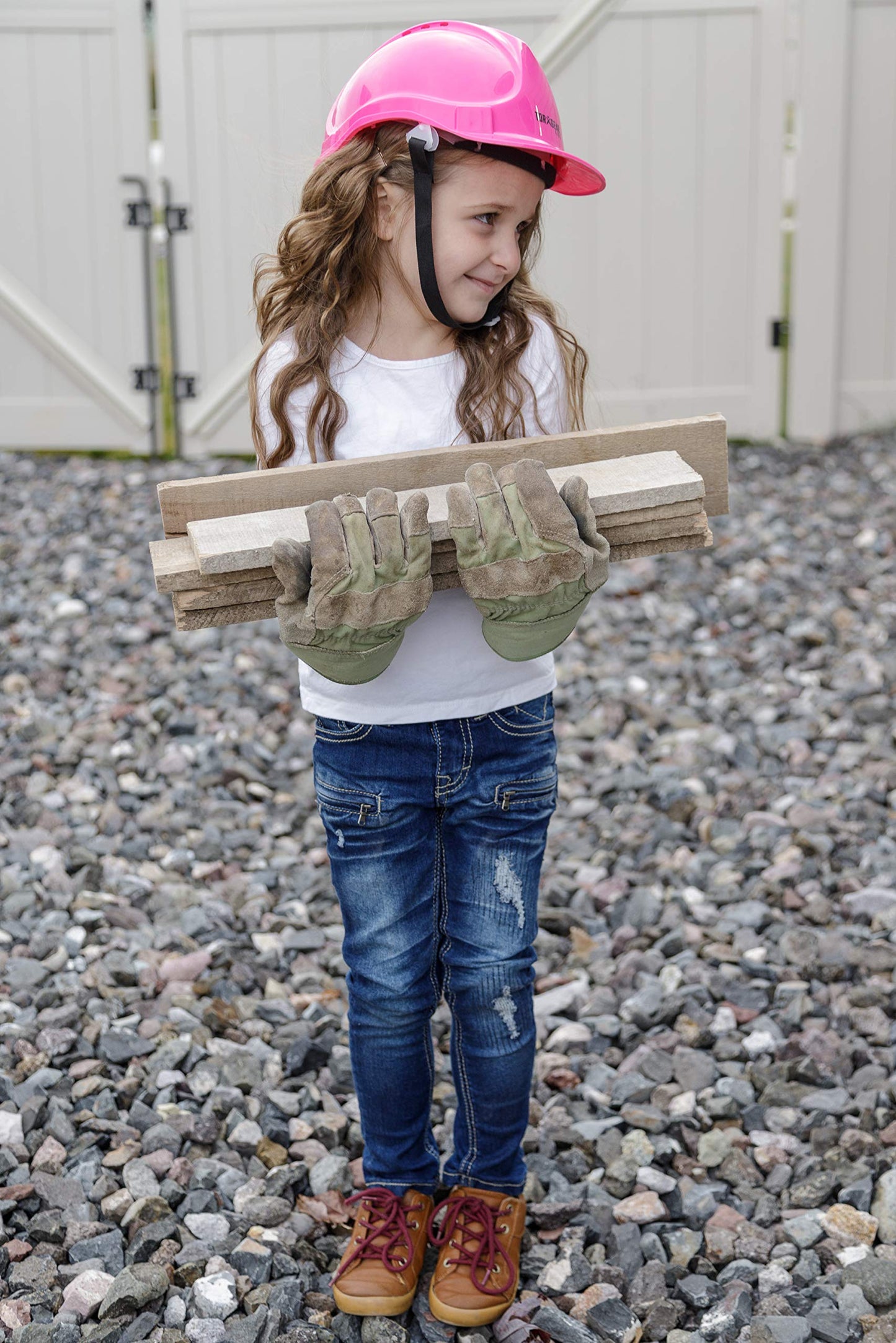 Childs Pink Hard Hat - Ages 2 To 6 - Kids Safety Construction Helmet Or Costume