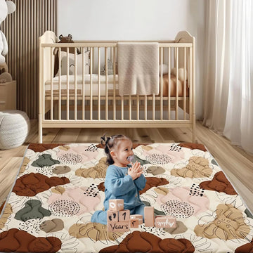 Harmon Wandyer Baby Play Mats for Floor, 71x59 Extra Thicker Large Soft Cushioning Foam Playmats for Babies, Toddlers, Non Slip 