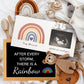 Rainbow Baby Sonogram Picture Frame Countdown Weeks, Pregnancy Announcement Ideas, 4'X3' Ultrasound Photo, Gender Reveal Baby-