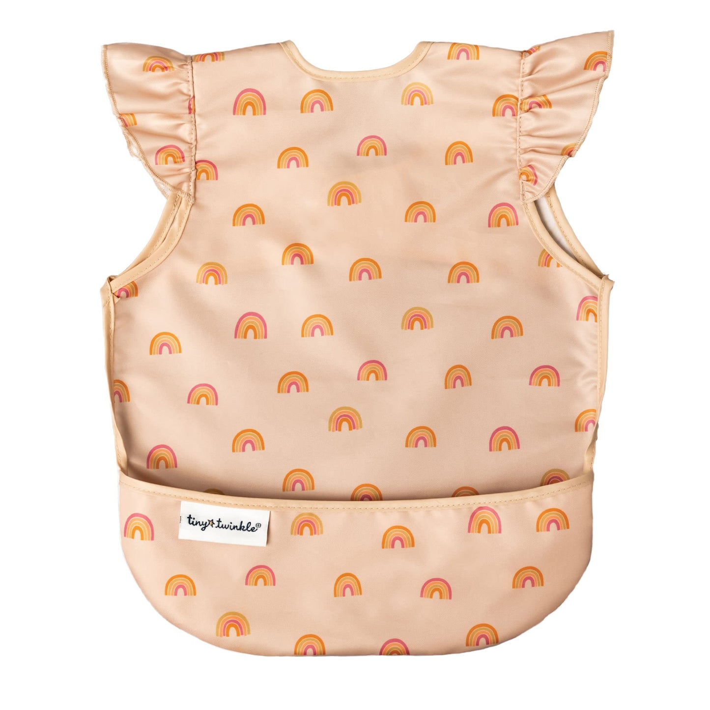 Tiny Twinkle Mess Proof Baby Bib - Waterproof Apron Machine Washable Pvc, Bpa, & Phthalate Free Great Travel For Eating Food Bib