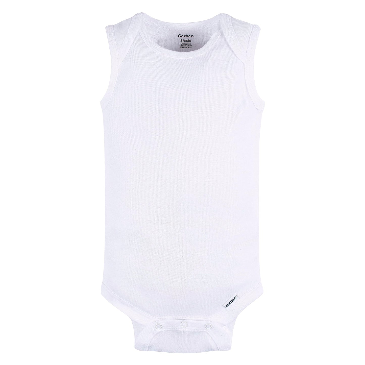 Gerber Unisex Baby Multi-Pack Sleeveless Onesies Bodysuit White 0-3 Months