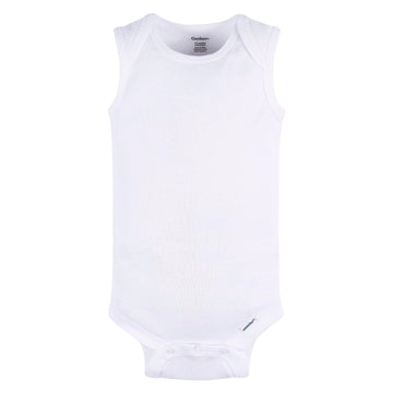Gerber Unisex Baby Multi-Pack Sleeveless Onesies Bodysuit White 0-3 Months