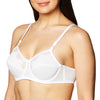 Bali Womens Flower Underwire Bra, White, 34B