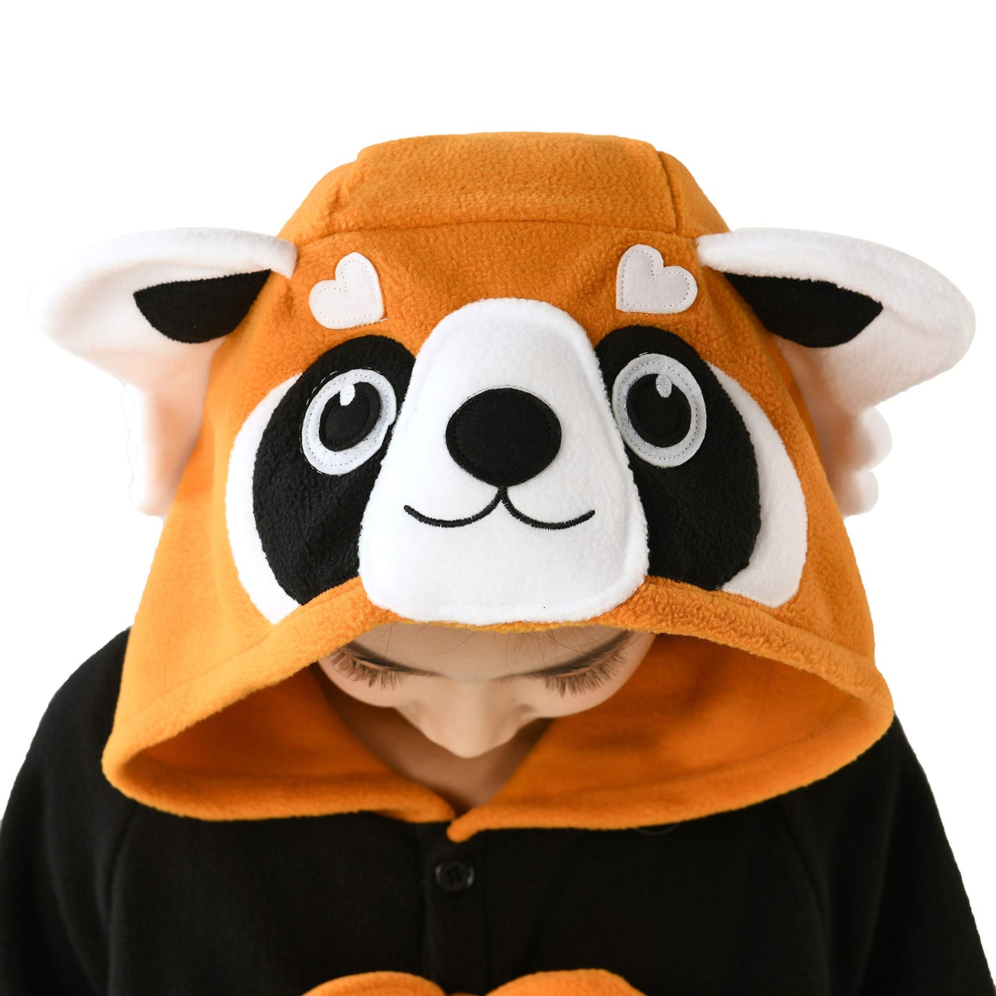 CANASOUR Red Panda Onesie Kids Halloween Cosplay Costume Girls One Piece Pjs Anime Unisex Hoodie Pajamas For 8-10 Years Boys Par