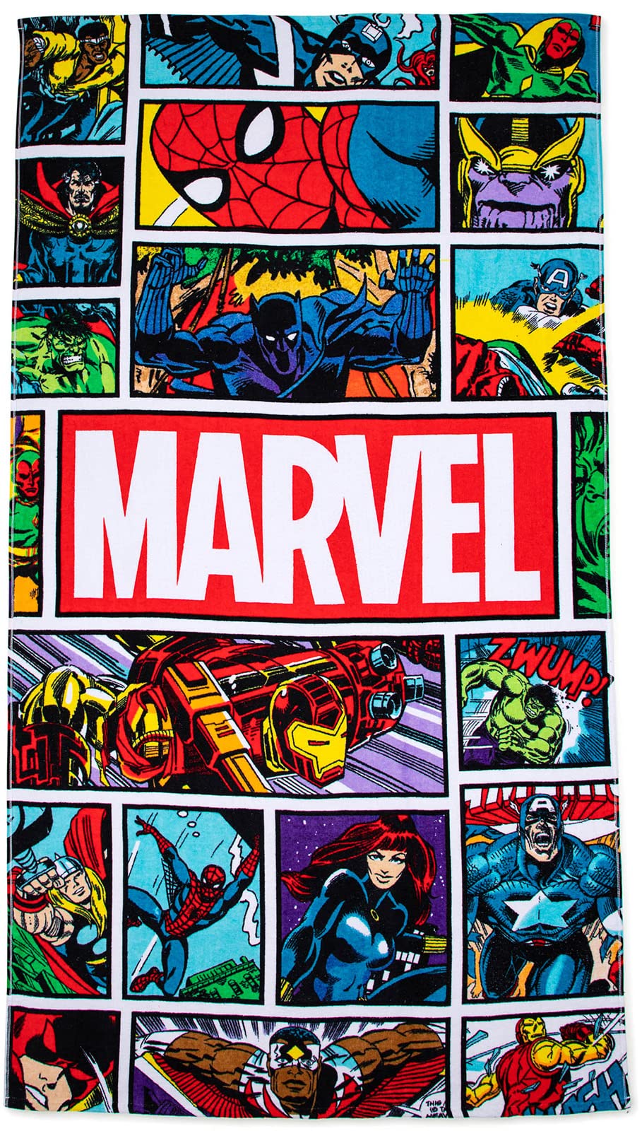 Jay Franco Marvel Comics Vintage Comic Kids Large Bath/Pool/Beach Towel - Super Soft & Absorbent Fade Resistant Cotton Towel, Me
