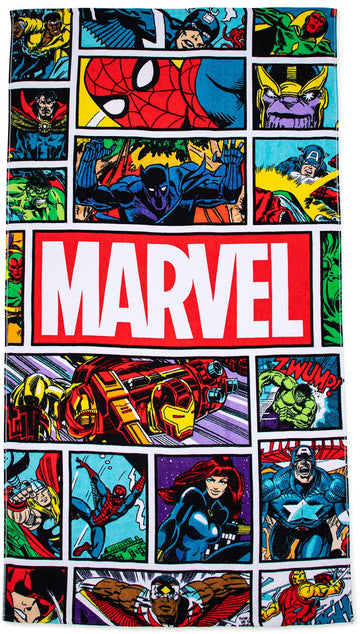 Jay Franco Marvel Comics Vintage Comic Kids Large Bath/Pool/Beach Towel - Super Soft & Absorbent Fade Resistant Cotton Towel, Me