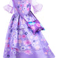 Kaisebile Princess Costume Dress For Girls Birthday Halloween Party Dress Up With Bag,Leis Necklace Headband 3T 4T
