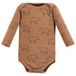 Hudson Baby Unisex Baby Cotton Long-Sleeve Bodysuits, Brown Bear 3-Pack, 18-24 Months