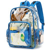Yusudan Clear Diaper Bag Backpack for Baby Girls Boys, Mom Nappy Changing Bags for Women (Blue)