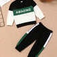 Menglang Toddler Boy Clothes 2T 3T Letter Long Sleeve Tops Toddler Sweatshirt Pants 2Pcs Set Toddler Outfits For Boys Toddler Bo