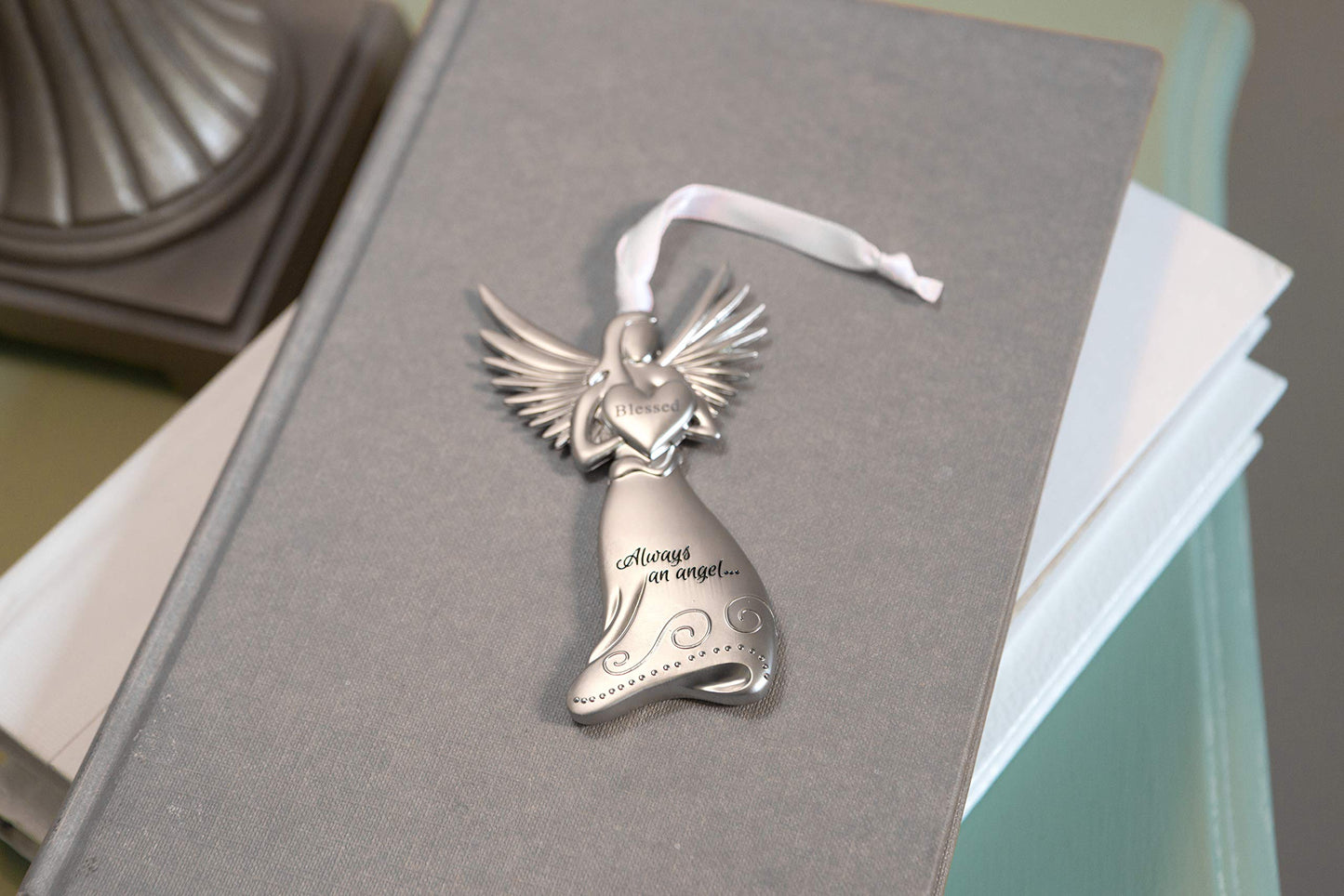 Beautiful Silver Finish Metal Angel With Beyond Blessed Poem - Gift For New Grandparents On Birth Of Grandchild
