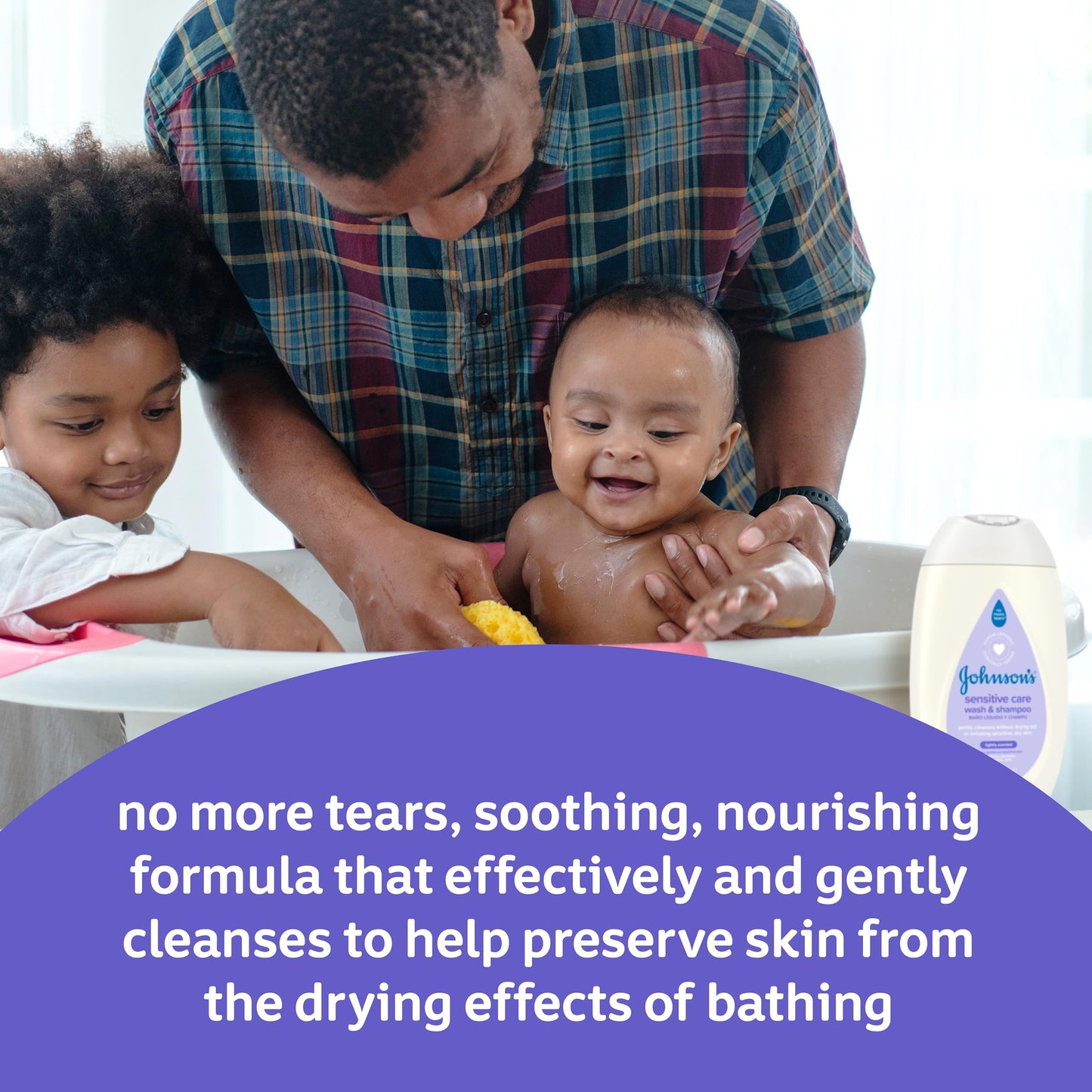 Johnson'S Sensitive Care Baby Body Wash & Shampoo, Daily Moisturizing 2-In-1 Baby Wash & Shampoo To Gently Cleanse Dry, Sensitiv