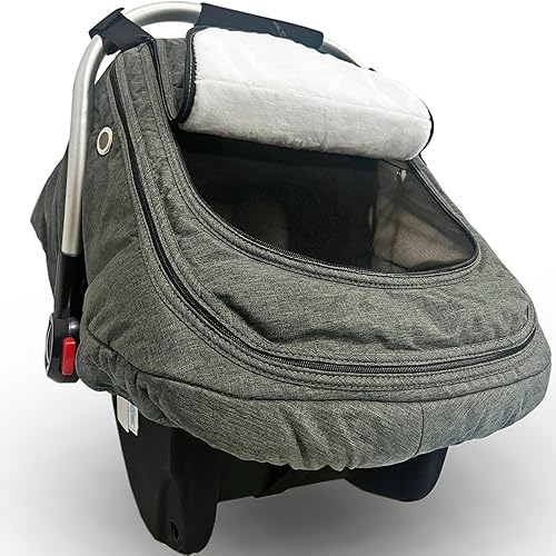 Car Seat Covers For Babies Winter - Baby Car Seat Cover Canopies Water Resistant,Universal Cold Weather Shield Carseat Covers Pr