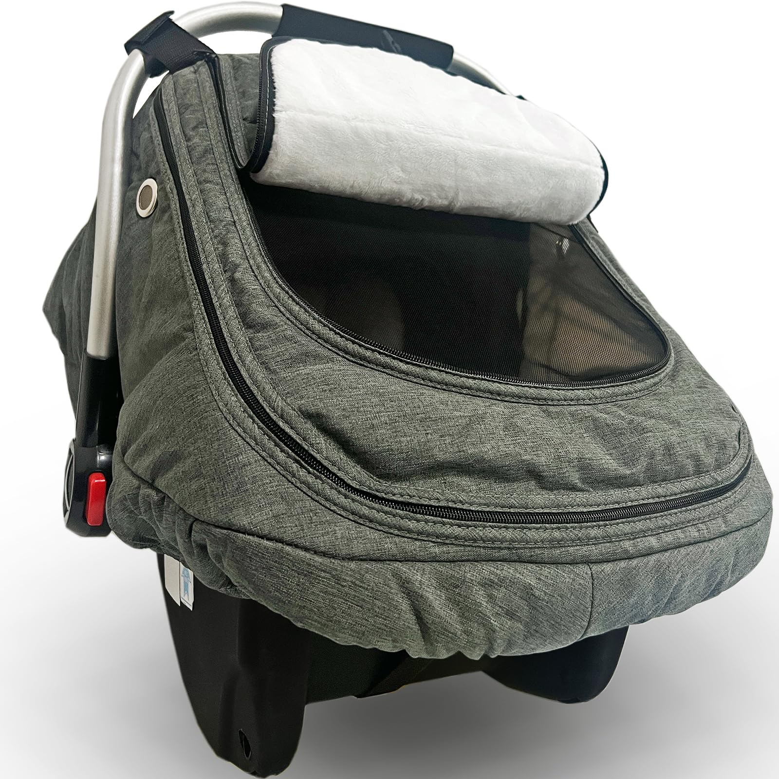 Car Seat Covers For Babies Winter - Baby Car Seat Cover Canopies Water Resistant,Universal Cold Weather Shield Carseat Covers Pr