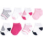 Yoga Sprout No Show Socks, 8 Pack, Damask, 6-12 Months